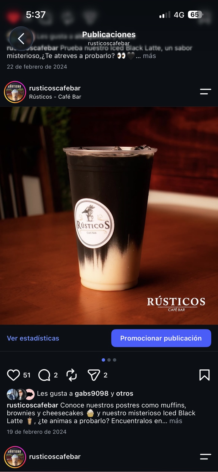 Fotografía original Iced Black Latte